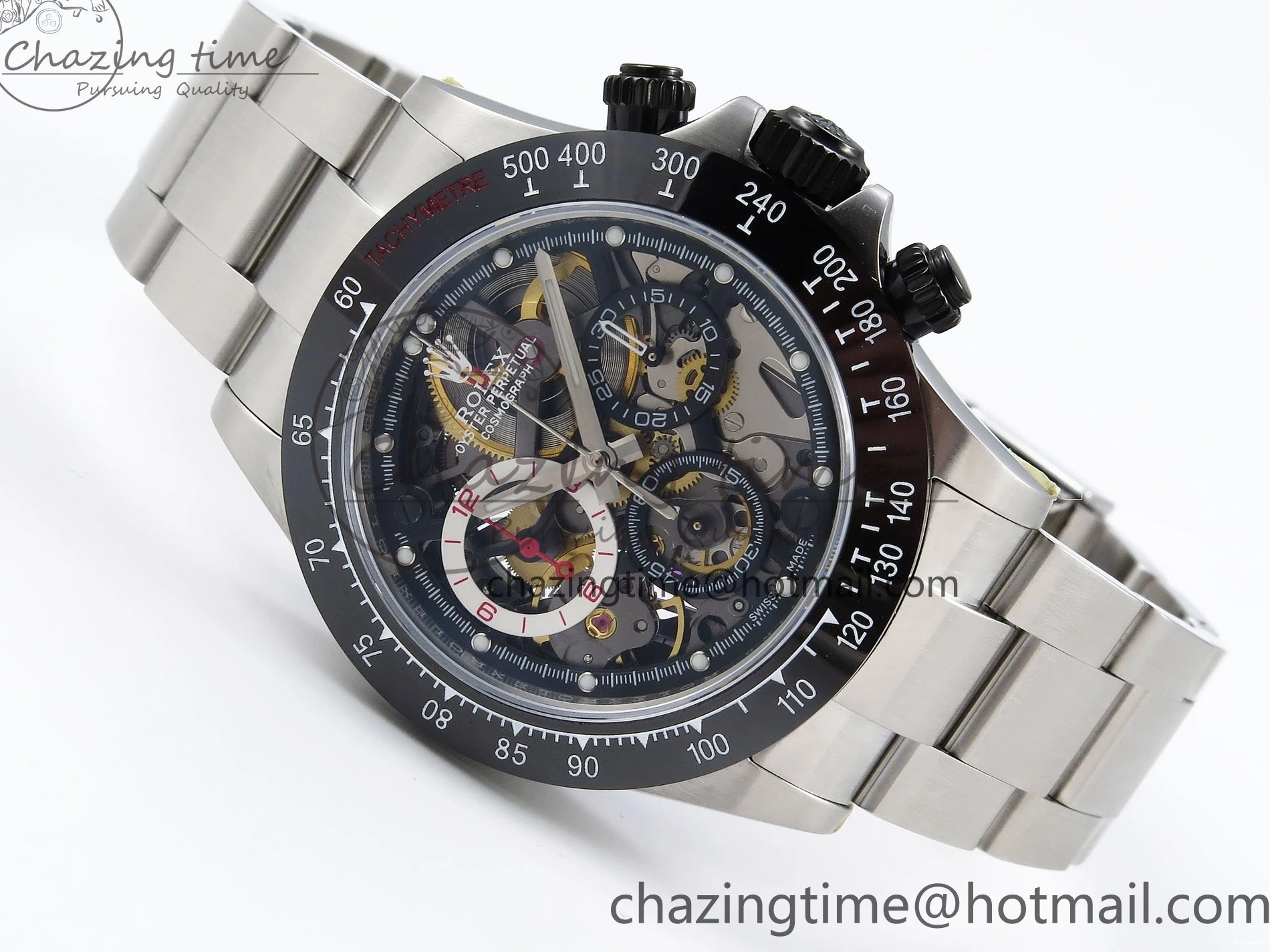 Bracelet Edition SONIC Daytona SS Bezel Skeleton Skeleton Best SA4130 Dial on Ceramic Oyster 0127